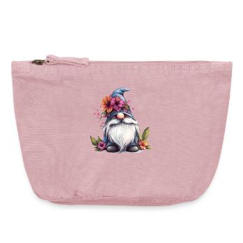Floral splendour garden gnome - Vintage Zip Pouch 18 x 21 cm - vintage rose - Front