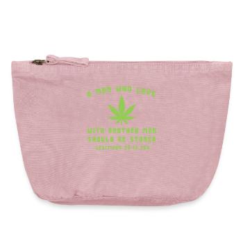 Grüne Freiheit und Vielfalt - Vintage Reißverschluss-Täschchen (18 x 21 cm) - Vintage Rosa - Vorne