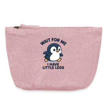 Penguin Saying Humor Meme Funny Gift Idea - Vintage Zip Pouch 18 x 21 cm - vintage rose - Front