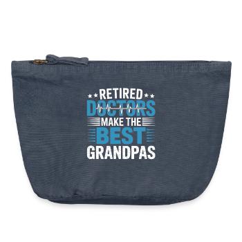 Médecins retraités : les meilleurs grands-pères - Pochette zippée vintage 18 x 21 cm - vintage bleu jeans - Devant