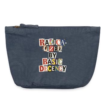 Radicalized by Decency Collage - Vintage Zip Pouch 18 x 21 cm - vintage denim - Front