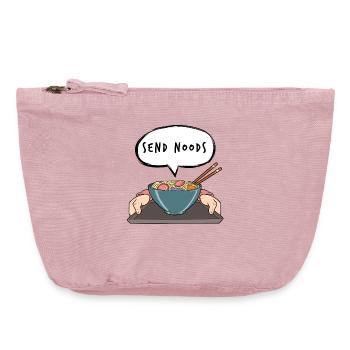 Envoyez des nouilles Nouilles asiatiques bol de dessin animé Pho - Pochette zippée vintage 18 x 21 cm - rose vintage - Devant