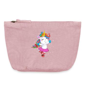 Ballett-Einhorn-Niedliche Tanz-Ballerina-Geschenk - Vintage Reißverschluss-Täschchen (18 x 21 cm) - Vintage Rosa - Vorne