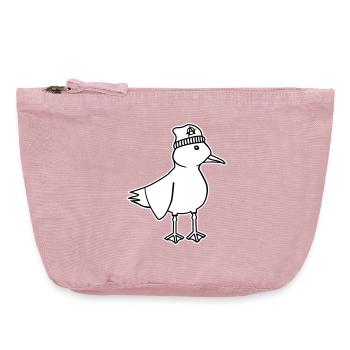 Möwe Anarchie – Freche maritim Hipster Küstenkunst - Vintage Reißverschluss-Täschchen (18 x 21 cm) - Vintage Rosa - Vorne