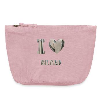 J’adore Bilbao – Design architectural moderne - Pochette zippée vintage 18 x 21 cm - rose vintage - Devant