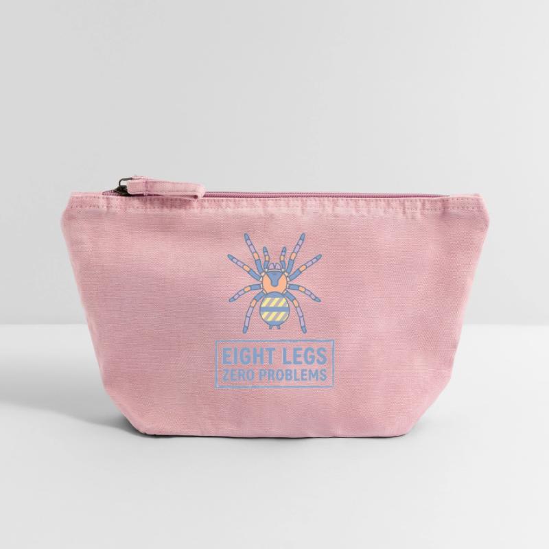 Eight Legs Zero Problems Tarantula Vintage Zip Pouch 18 x 21 cm