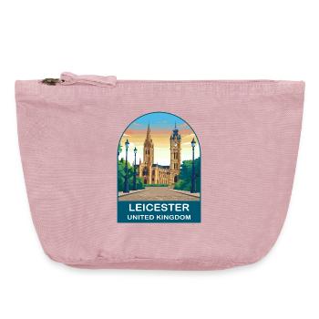 Leicester Skyline UK Travel Poster Design - Vintage Zip Pouch 18 x 21 cm - vintage rose - Front