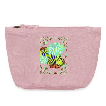 Farbkaleidoskopische Wellen - Vintage Reißverschluss-Täschchen (18 x 21 cm) - Vintage Rosa - Vorne
