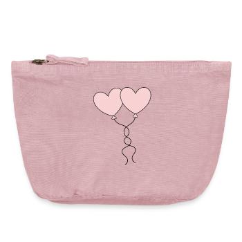 Saint-Valentin Cœur Rose, St.valentin - Pochette zippée vintage 18 x 21 cm - rose vintage - Devant