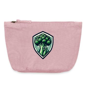 Puissance du brocoli - Pochette zippée vintage 18 x 21 cm - rose vintage - Devant