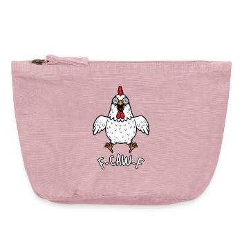 F-CAW-F Poulet Poule Coq Meme Drôle Coq fcawf - Pochette zippée vintage 18 x 21 cm - rose vintage - Devant