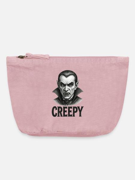 Furchterregender Vampir - Halloween - Vintage Reißverschluss-Täschchen (18 x 21 cm) - Vintage Rosa