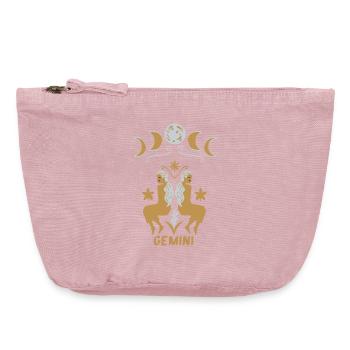 Gemini - Zwilling Sternzeichen - Vintage Reißverschluss-Täschchen (18 x 21 cm) - Vintage Rosa - Vorne