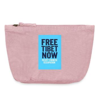 FREE TIBET NOW! Widerstand gegen die chinesische Besatzung - Vintage Reißverschluss-Täschchen (18 x 21 cm) - Vintage Rosa - Vorne