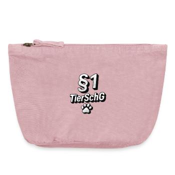 TierSchG Paw Logo §1 - Vintage Reißverschluss-Täschchen (18 x 21 cm) - Vintage Rosa - Vorne