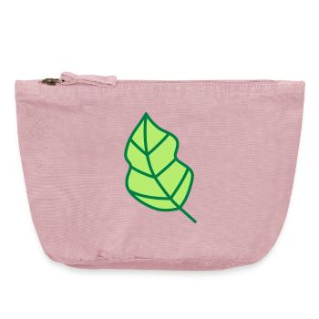 feuille - Pochette zippée vintage 18 x 21 cm - rose vintage - Devant
