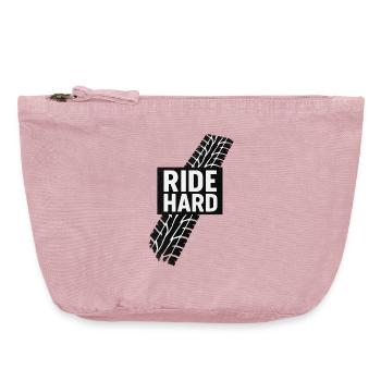 Graphique de bande de pneus durs Ride - Pochette zippée vintage 18 x 21 cm - rose vintage - Devant
