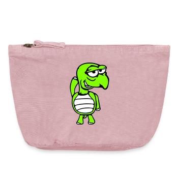 turtle mischievous funny silly shame cheeky - Vintage Zip Pouch 18 x 21 cm - vintage rose - Front