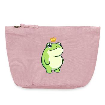 King Croak – Classic minimalist design - Vintage Zip Pouch 18 x 21 cm - vintage rose - Front