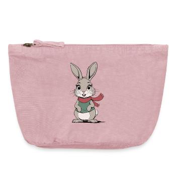 Cartoon Cute Rabbit - Vintage Zip Pouch 18 x 21 cm - vintage rose - Front