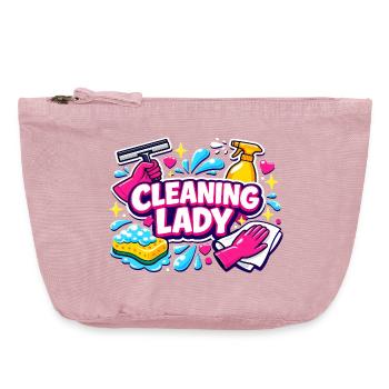 Cleaning Lady Housekeeping Cleaning Lover - Vintage Zip Pouch 18 x 21 cm - vintage rose - Front