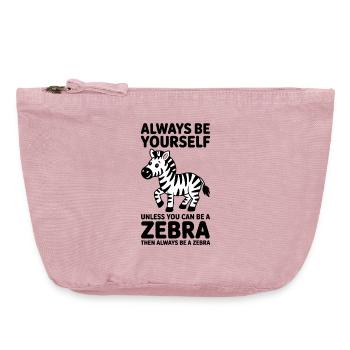 Zebra Spruch Lustiges Zebra Geschenk - Vintage Reißverschluss-Täschchen (18 x 21 cm) - Vintage Rosa - Vorne