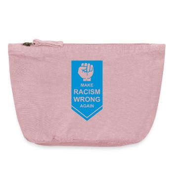 Rendre le racisme faux - Pochette zippée vintage 18 x 21 cm - rose vintage - Devant