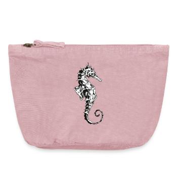 seepferd farbe retro schwimmen zeichen vintage lol - Vintage Reißverschluss-Täschchen (18 x 21 cm) - Vintage Rosa - Vorne