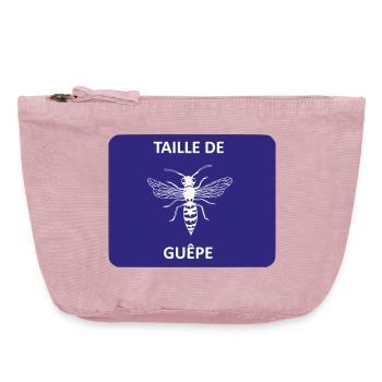 Taille de guêpe - Pochette zippée vintage 18 x 21 cm - rose vintage - Devant