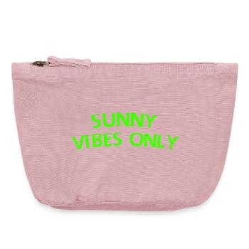 Nur sonnige Vibes - Vintage Reißverschluss-Täschchen (18 x 21 cm) - Vintage Rosa - Vorne