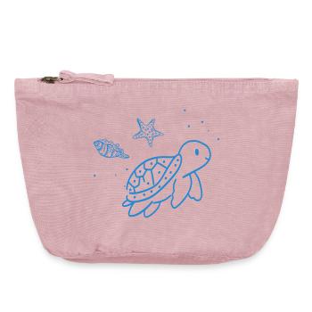 Blue Sea Animal Doodle - Vintage Zip Pouch 18 x 21 cm - vintage rose - Front