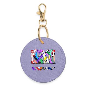 Stockings, tights and socks logo - Round Keyring - lavender - Front