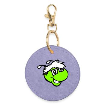 Nerd Chenille Geek Intelligent Ver Lunettes à monture d'écaille Intelligent - Porte-clés rond - lavande - Devant