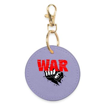 No war - Round Keyring - lavender - Front