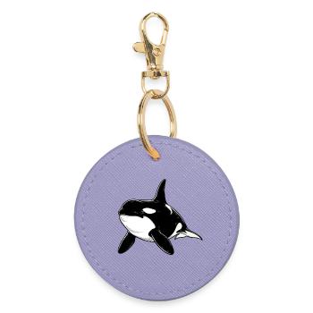 Killer whale - Round Keyring - lavender - Front