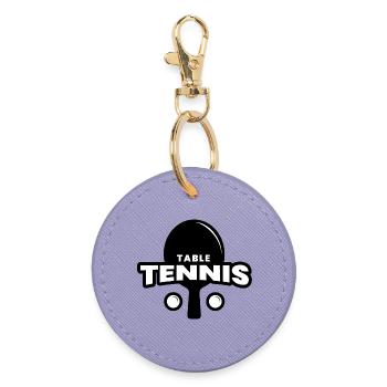 Tischtennis - Runder Schlüsselanhänger - Lavendel - Vorne