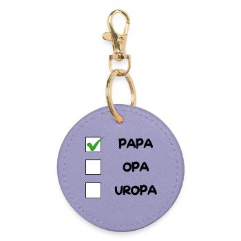 PAPA Checkliste - Runder Schlüsselanhänger - Lavendel - Vorne