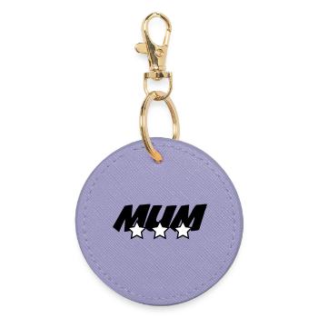 Meilleure Maman - Fête des Mères - Porte-clés rond - lavande - Devant