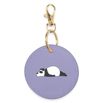 Lazy Panda DIY Kostüm – Süßer schlafender Panda Outfi - Runder Schlüsselanhänger - Lavendel - Vorne