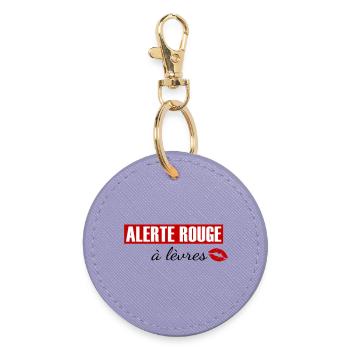Alerte rouge à lèvres - Porte-clés rond - lavande - Devant