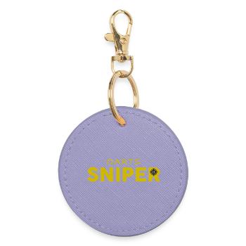 Darts Sniper - Präzisionsspieler Design - Runder Schlüsselanhänger - Lavendel - Vorne