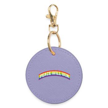 Arc-en-ciel Arc-en-ciel La paix gagnera - Porte-clés rond - lavande - Devant