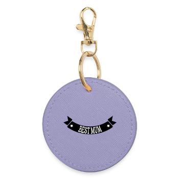 Meilleure Maman - Fête des Mères - Porte-clés rond - lavande - Devant