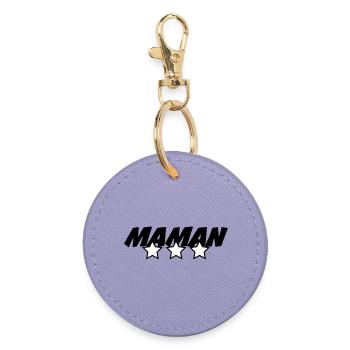 Maman d'Amour - Muttertag - Runder Schlüsselanhänger - Lavendel - Vorne