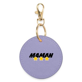 Maman d'Amour - Muttertag - Runder Schlüsselanhänger - Lavendel - Vorne