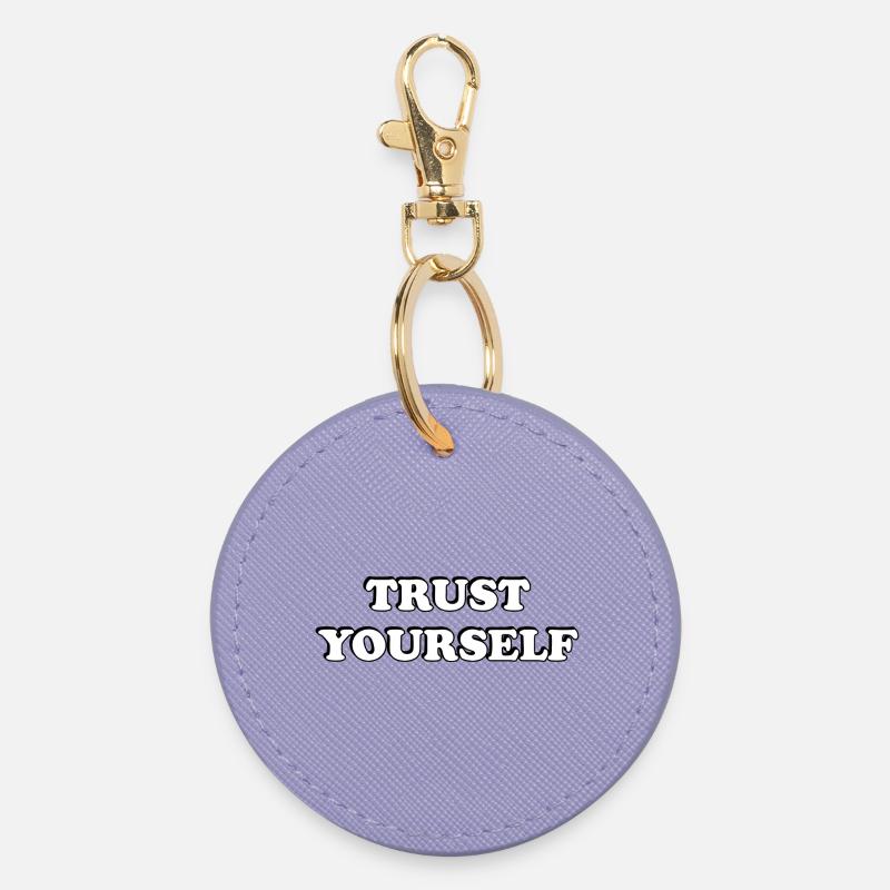 Faites-vous confiance Typographie audacieuse - Porte-clés rond - lavande