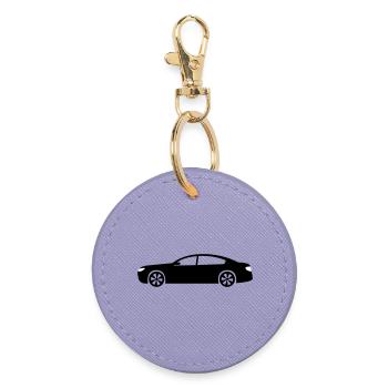 automobile - Round Keyring - lavender - Front