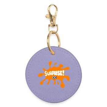 Surprise! - Round Keyring - lavender - Front