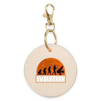 Fille d’entraînement de la salle de sport Evolution Fitness Lifting - Porte-clés rond - huître - Devant