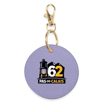 62 Pas de Calais Emblème - Porte-clés rond - lavande - Devant